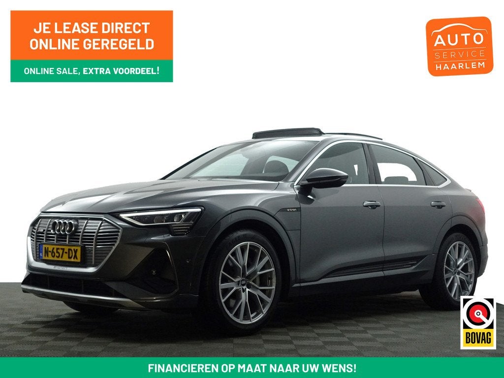 Audi e-tron Sportback 55 quattro S edition 95 kWh- Panoramad, Auto's, Audi, Automaat, 131 €/maand, Met garantie (alle), Origineel Nederlands