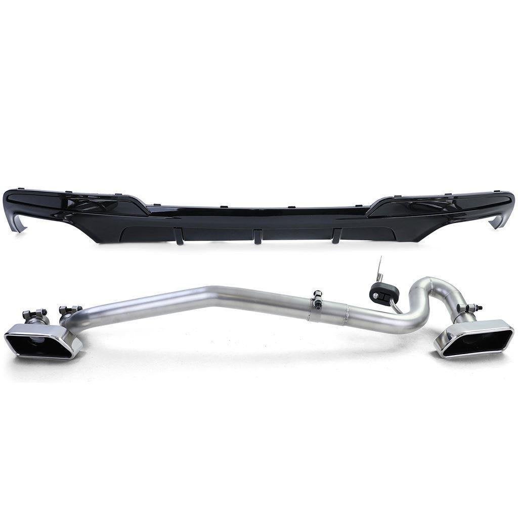 V8 Uitlaat Look Ombouw Set + Diffuser Glans Zwart Voor Bmw 5, Verzenden, Automotive Parts, A.parts@hotmail.nl, Trasmolenlaan 12 3447 GZ Woerden