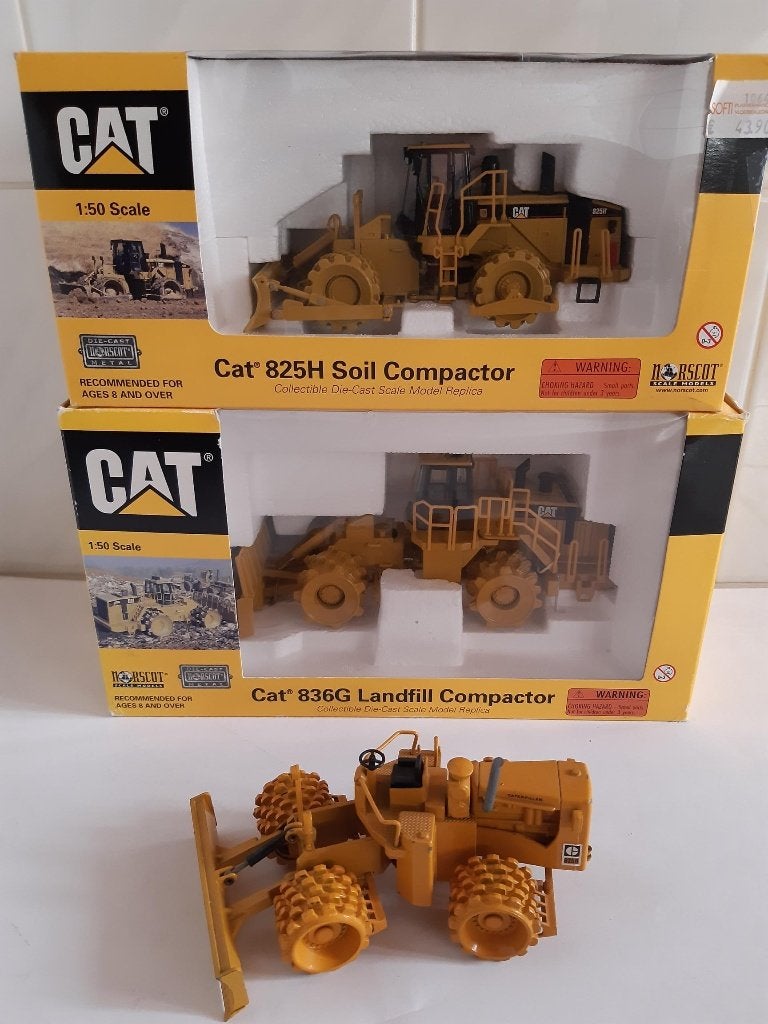 3 caterpillar vuilverdichters Norscot, NZG, Ophalen of Verzenden, Zo goed als nieuw, Hijskraan, Tractor of Landbouw, NZG