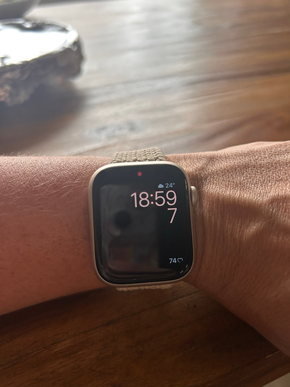 Apple Watch Series 7 GPS 45mm Starlight, Gebruikt, Wit, IOS, Ophalen of Verzenden