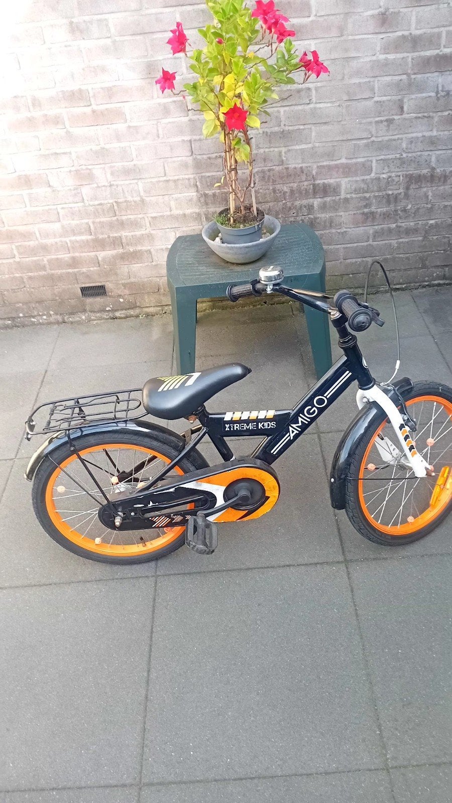Amigo Kids kinderfiets - Zwart/Oranje