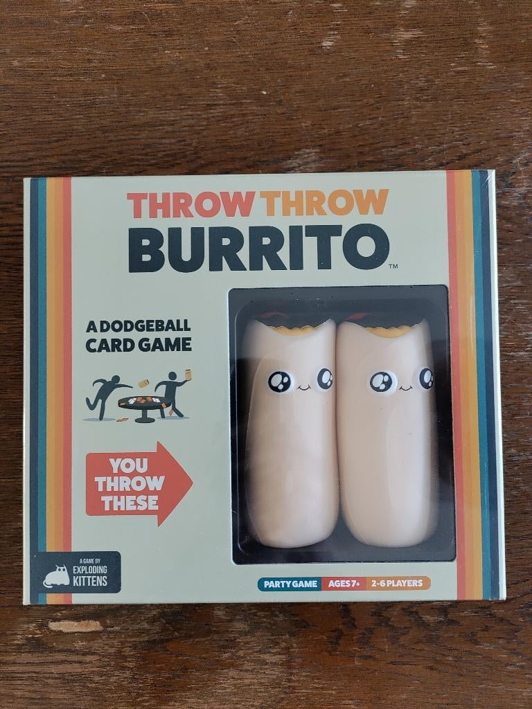 Te koop/ruil spel Throw Throw Burrito (nieuw), Vijf spelers of meer, Ophalen, Nieuw, Exploding Kittens