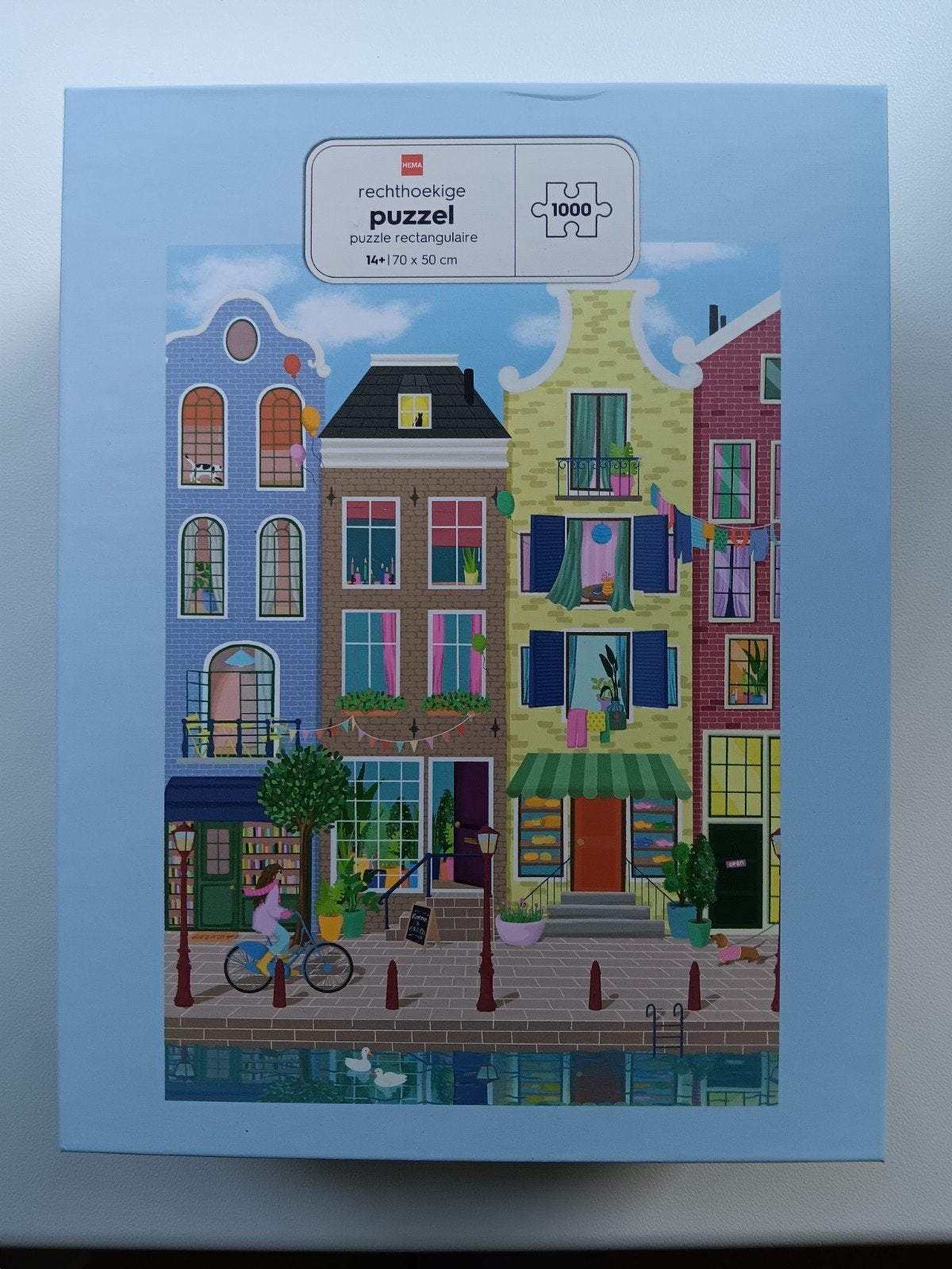 legpuzzel grachtenpanden 1000 stukjes, Ophalen, Zo goed als nieuw