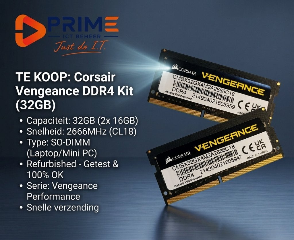 Corsair Vengeance 32GB DDR4 RAM 2x16GB 2666MHz SODIMM, 32 GB, Info@corsair.com, Ophalen of Verzenden, Info@corsair.com