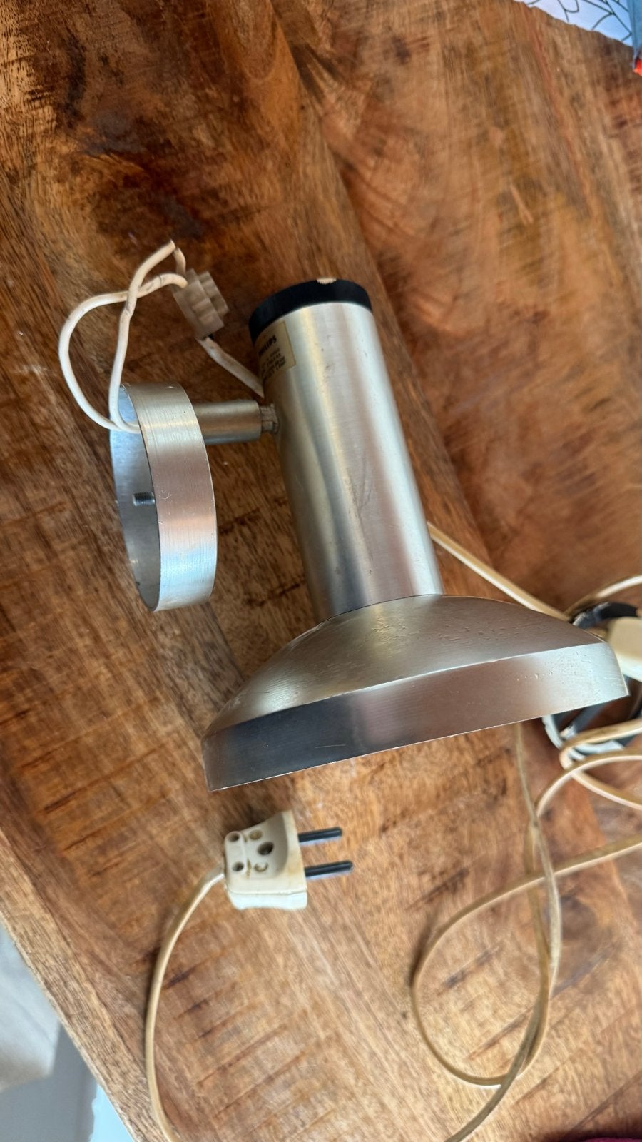 Vintage Philips spotlamp 1977 - Geborsteld aluminium, Antiek en Kunst, Antiek | Lampen, Ophalen
