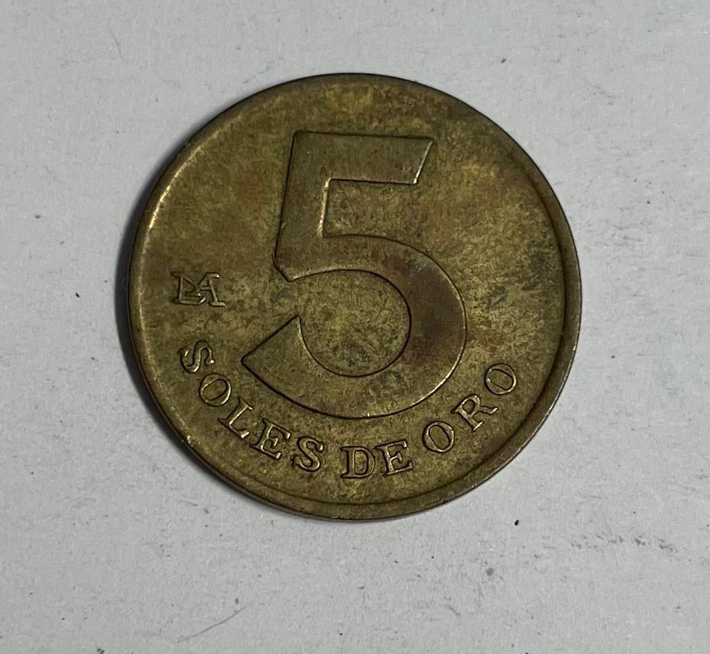 5 soles de oro Peru 1978, Ophalen of Verzenden, Zuid-Amerika