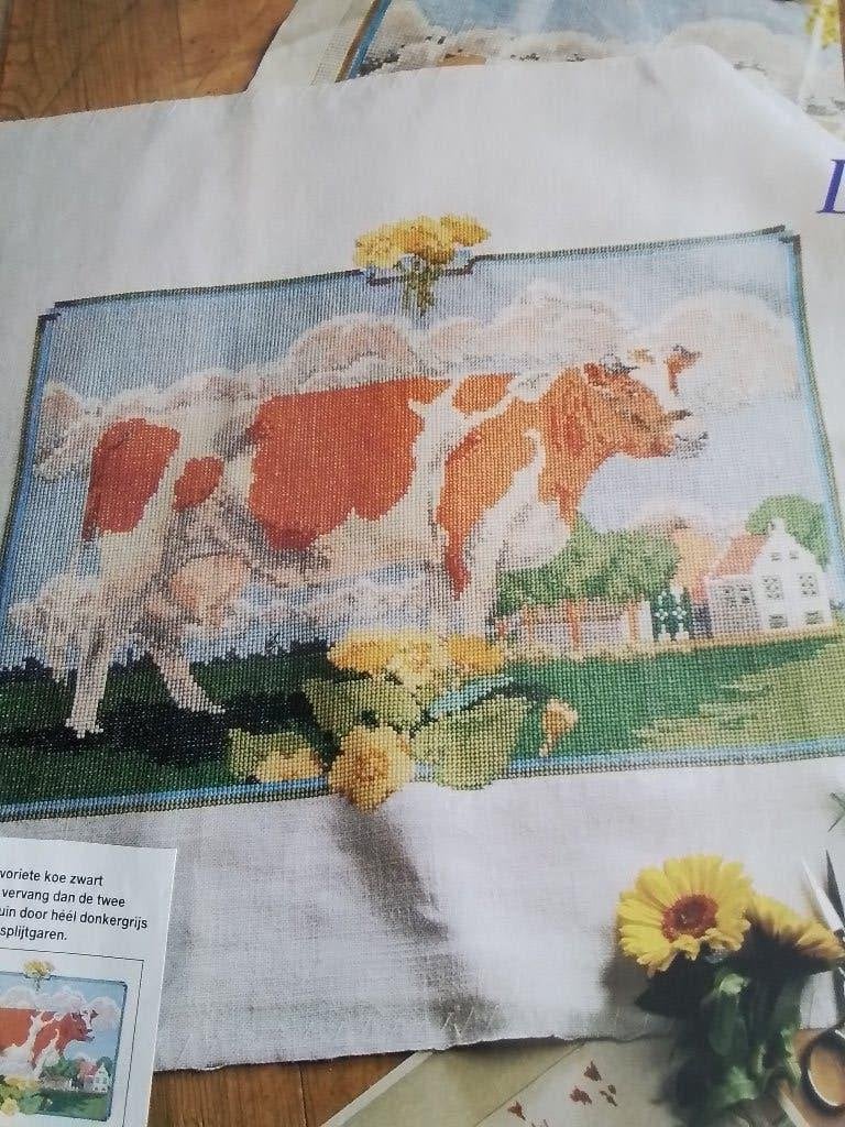 Borduurpatroon koe, klazina, Ophalen of Verzenden, Zo goed als nieuw, Handborduren, Patroon