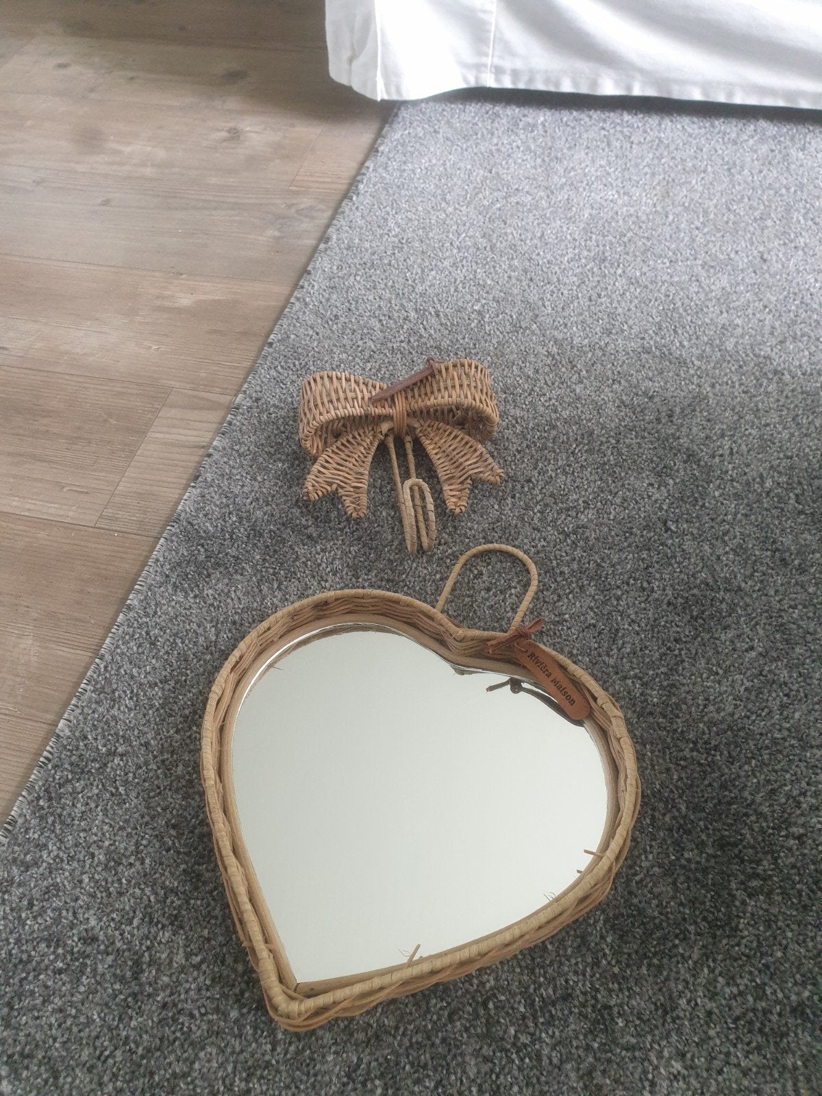 Riviera Maison spiegel met haak, Minder dan 50 cm, Ophalen of Verzenden, Zo goed als nieuw, Minder dan 100 cm