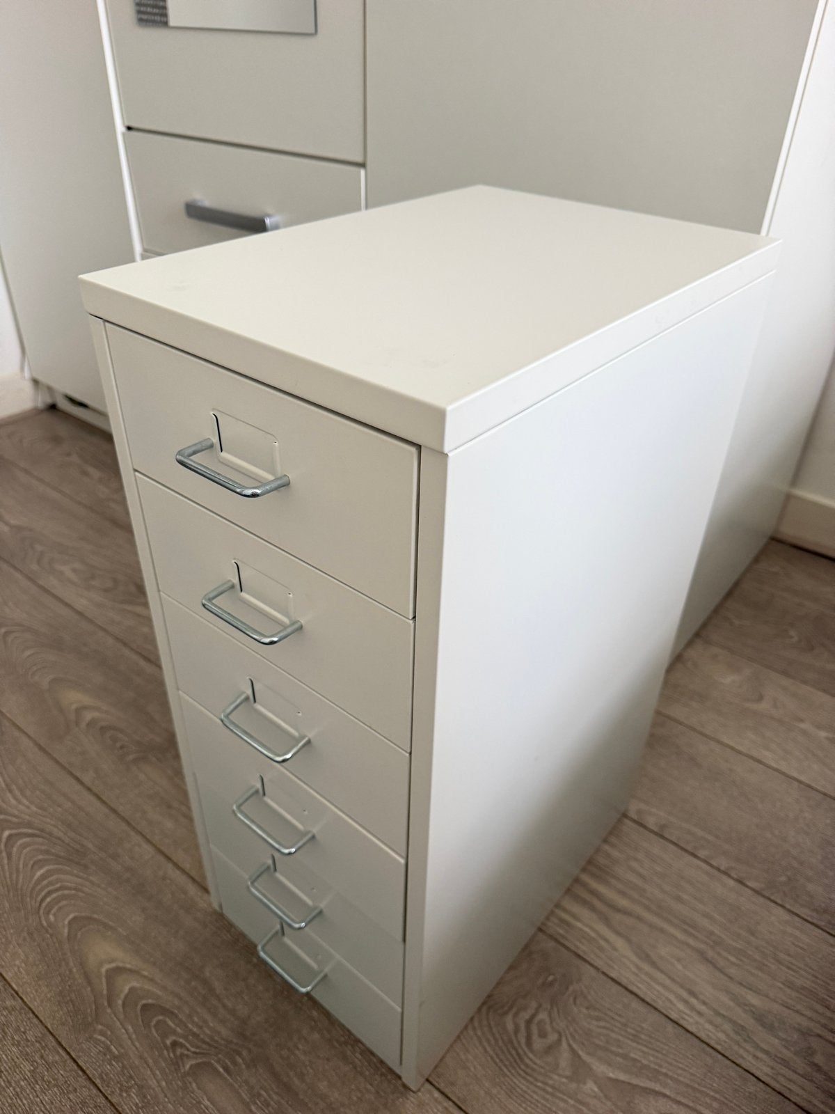 IKEA Alex ladeblok met 6 laden - Wit, Ophalen, Minder dan 50 cm, Gebruikt, 5 laden of meer