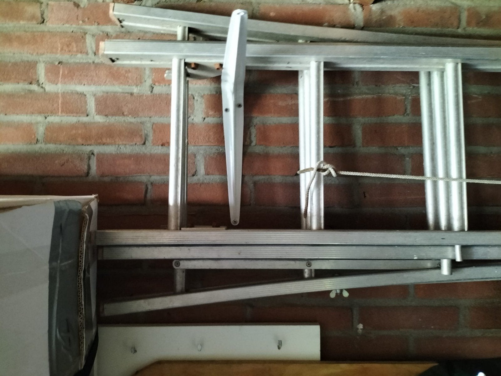 Stevige 3-delige ladder (3x7 treden) voor klusser, Ophalen, Gebruikt, Ladder, Opvouwbaar of Inschuifbaar