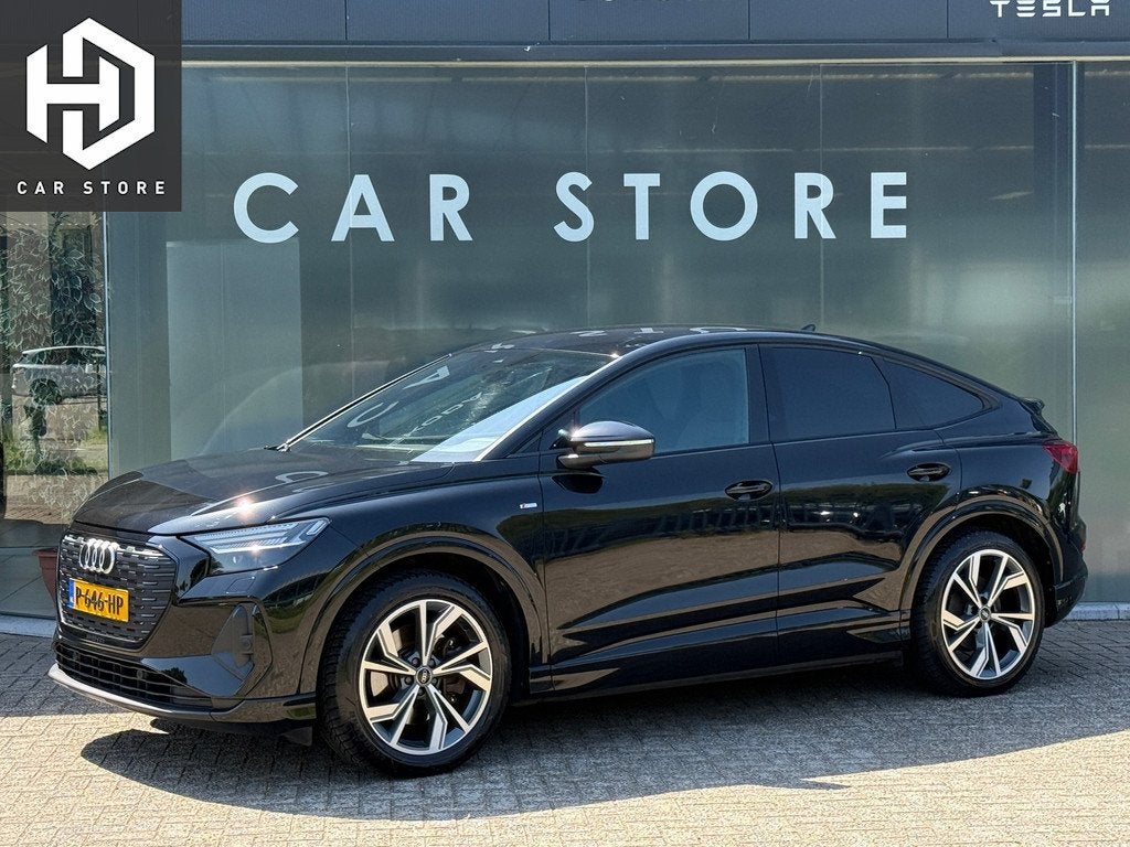 Audi Q4 Sportback e-tron 40 S edition 77 kWh 93% SOH Sportst, Auto's, Audi, Automaat, Achterwielaandrijving, Gebruikt, Zwart