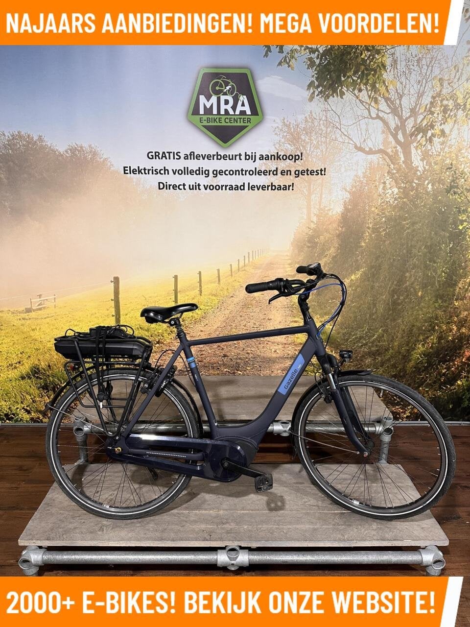 Gazelle Paris C7 elektrische fiets met BOSCH middenmotor!, Zo goed als nieuw, 50 km per accu of meer, Gazelle