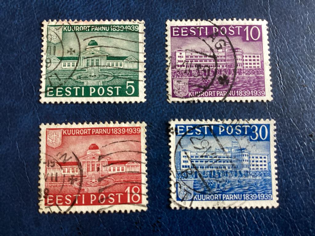 Estland - Kuurort Pärnu 1839-1939, gestempeld -Mi.148/51, Ophalen of Verzenden, Gestempeld