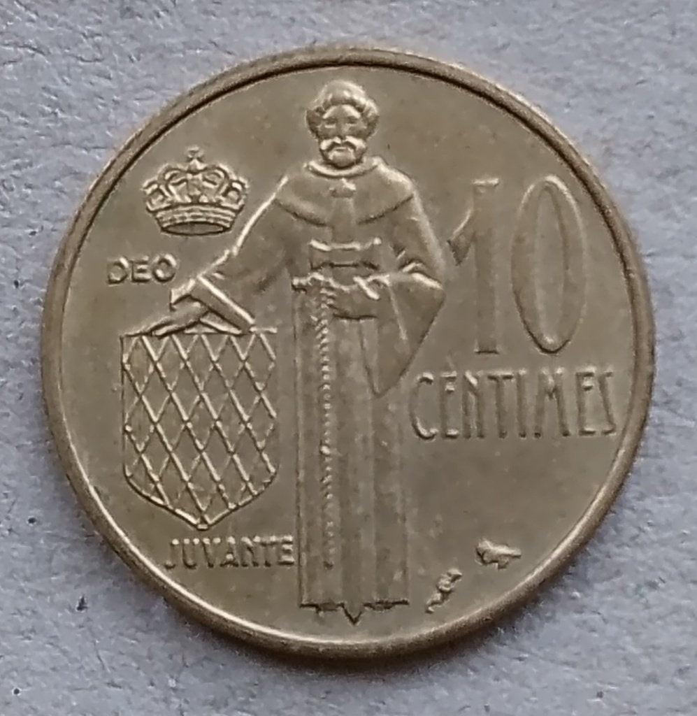 Monaco, 10 centimes 1962, Ophalen of Verzenden, Overige landen, Losse munt
