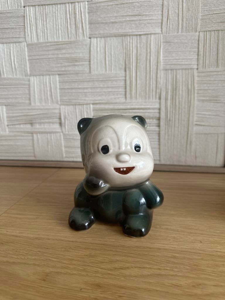 Vintage japanse Spaarpot Eekhoorn Keramiek, Ophalen of Verzenden, Gebruikt, Steen, Aardewerk of Keramiek, Dier