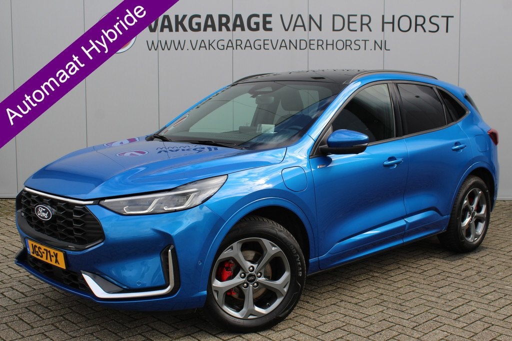 Ford Kuga 2.5-243pk PHEV ST-Line X. 2100kg trekgewicht ! Nie, Auto's, Ford, 12 maanden, 14 kWh, Gebruikt, Blauw