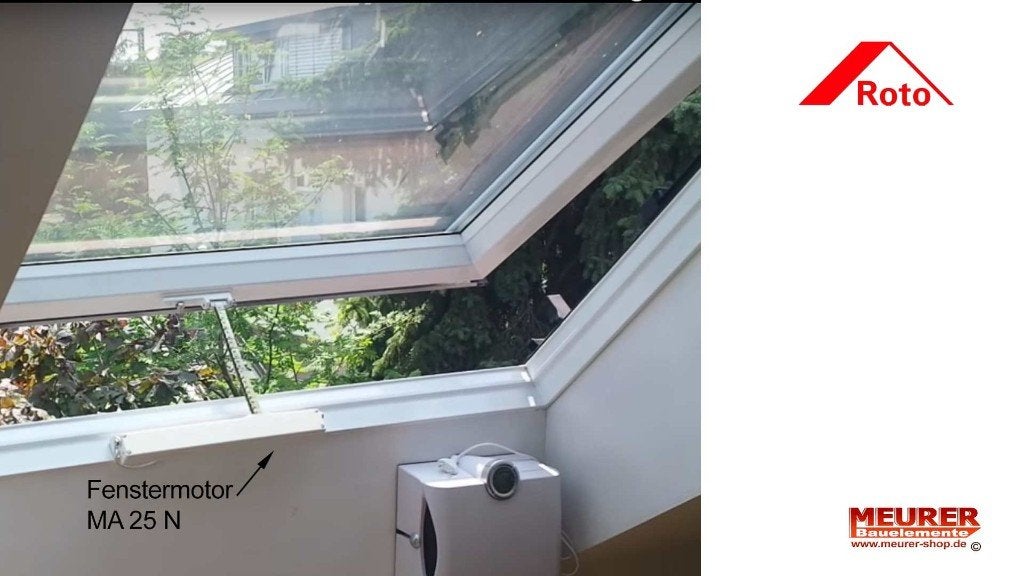 Roto MA 25 N elektrische raamopener – NIEUW (zwart), Doe-het-zelf en Verbouw, Minder dan 80 cm, Minder dan 80 cm, Nieuw, Ophalen of Verzenden