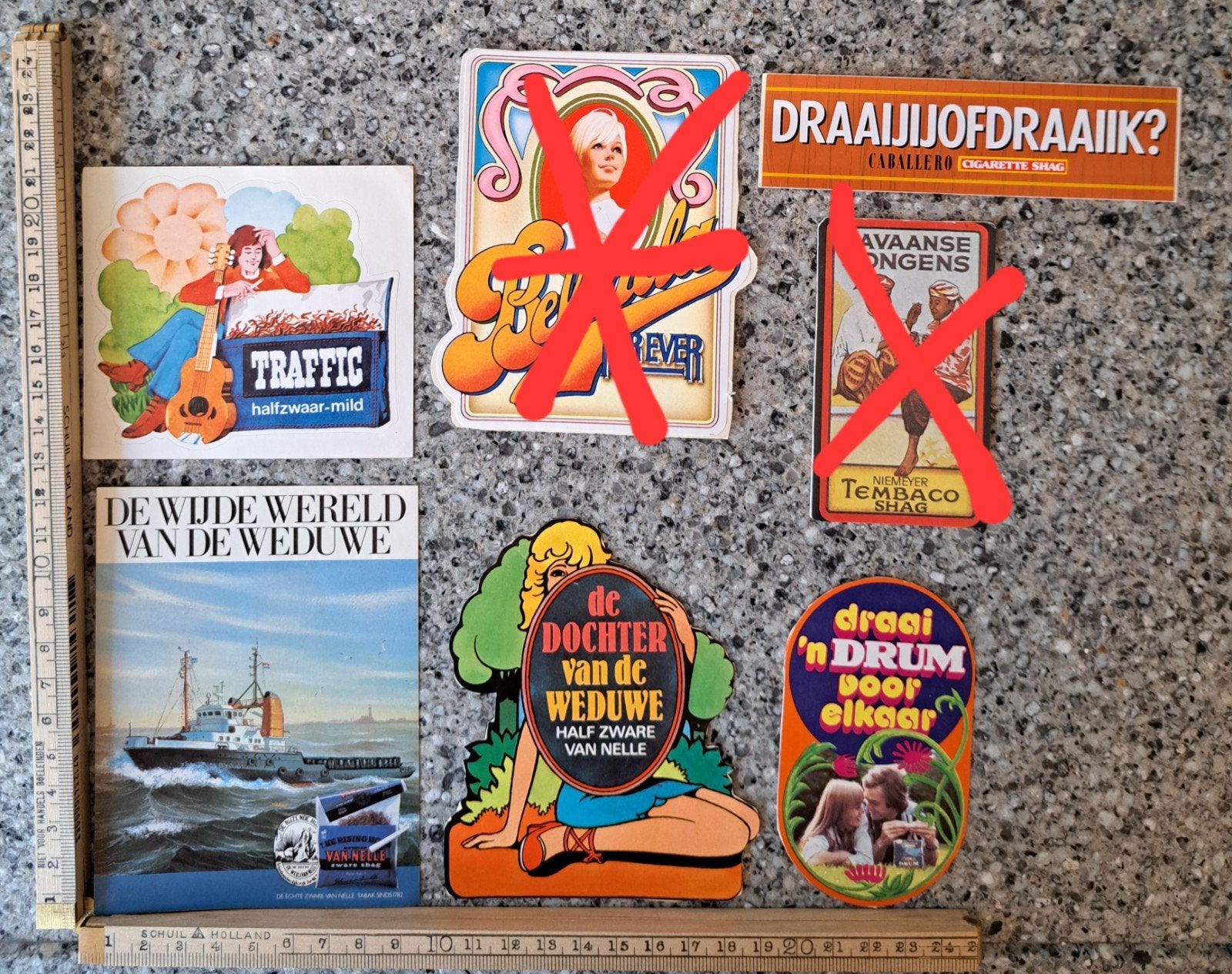 Diverse vintage stickers Tabak sigaretten merk logo  per stk, Ophalen of Verzenden, Zo goed als nieuw