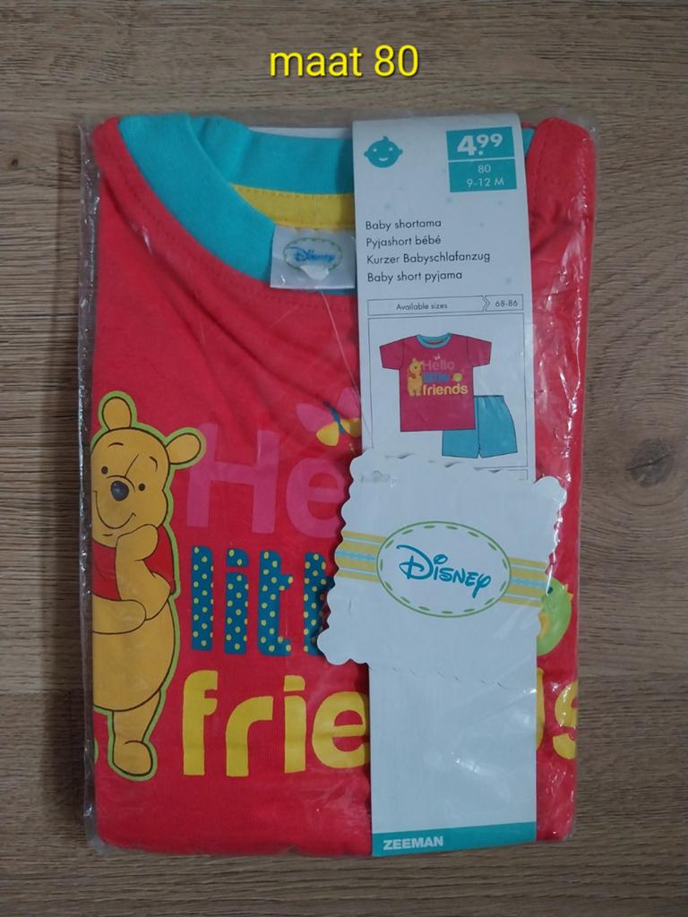 NIEUW shortama maat 80 meisje winnie the pooh disney, Ophalen of Verzenden, Nieuw, Meisje, Nacht- of Onderkleding