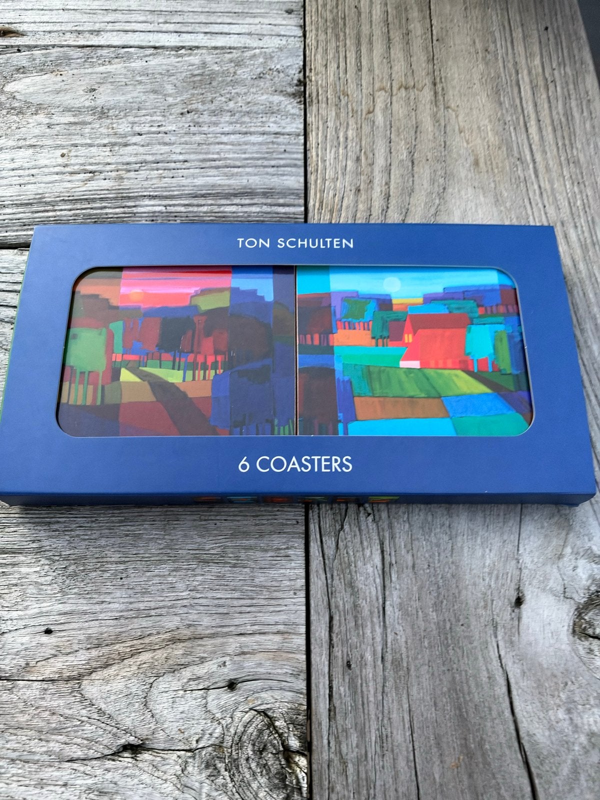 Ton Schulten Onderzetters - Set van 6, Meerkleurig, Nieuw, Ophalen of Verzenden, Natuurlijk materiaal