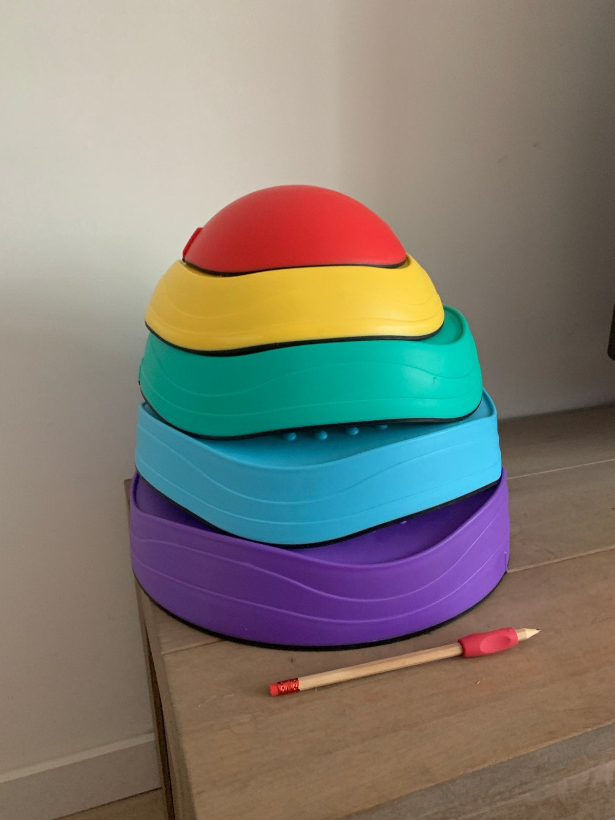 Balansstenen in regenboogkleuren ZGAN, Ophalen, Zo goed als nieuw