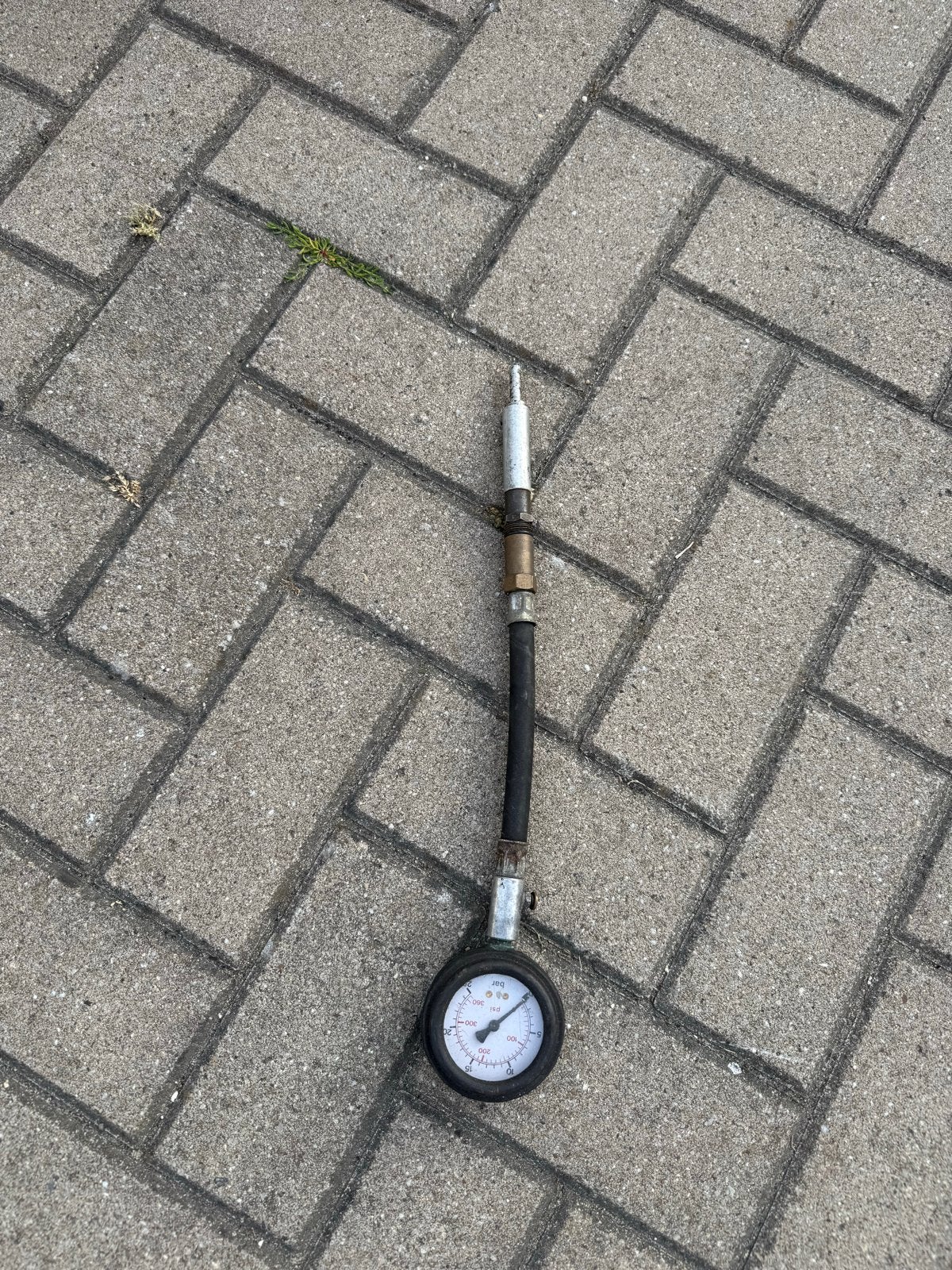 Luchtdrukmeter met slang, Ophalen, Gebruikt