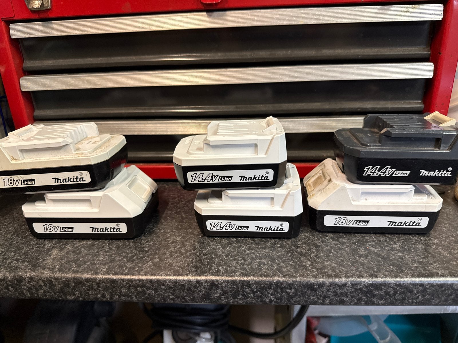 Defecte Makita Accu's (14.4V & 18V) - Voor Onderdelen, Doe-het-zelf en Verbouw, Ophalen of Verzenden, Gebruikt, Overige typen