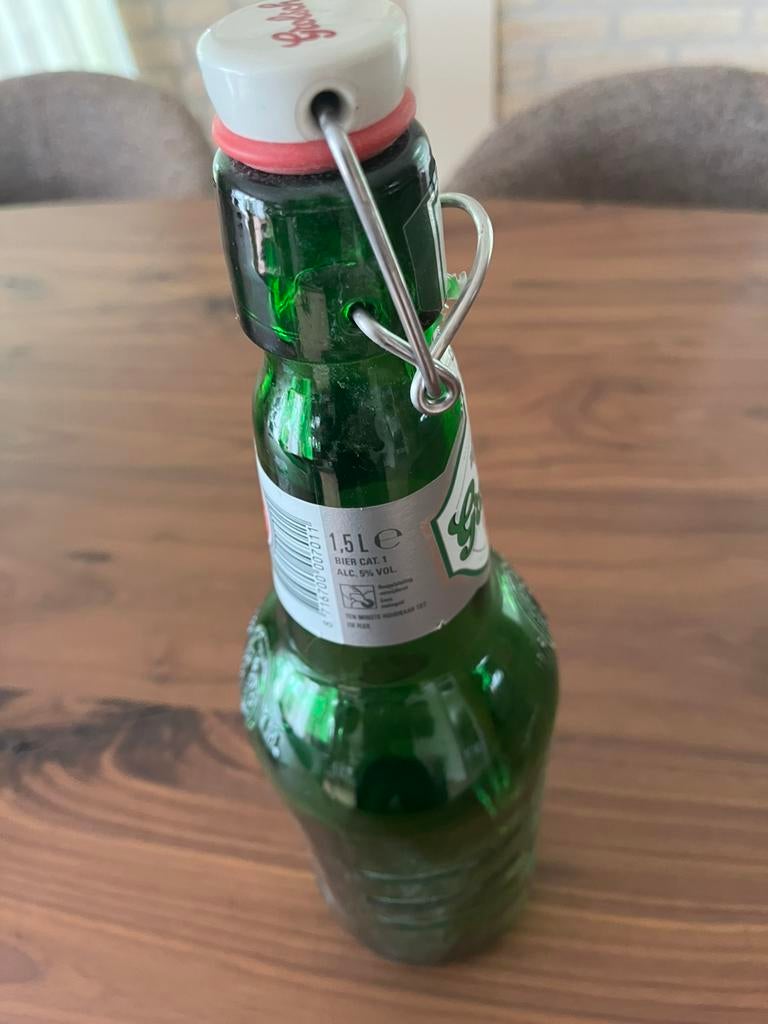 Grolsch fles 1,5 ltr., Verzamelen, Biermerken, Ophalen of Verzenden, Zo goed als nieuw, Flesje(s), Grolsch