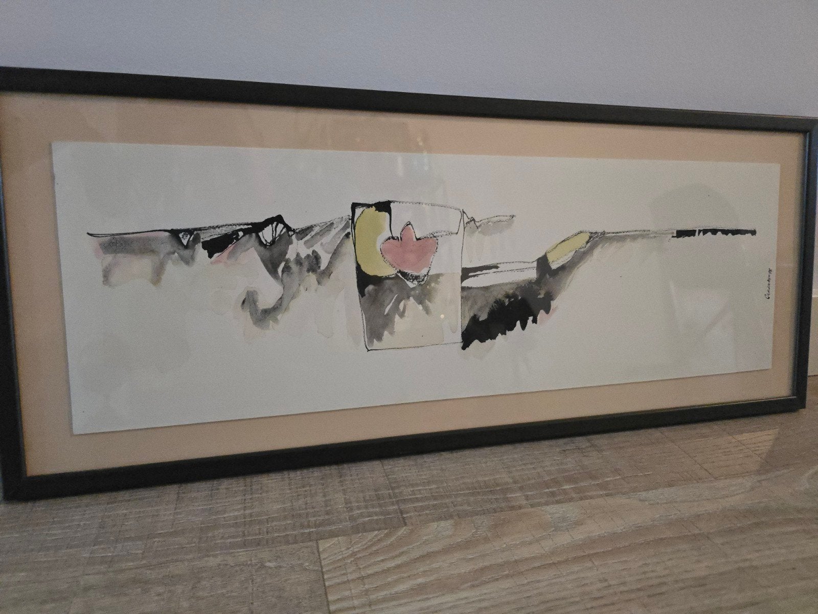 abstract expressionistisch kunstwerk van Gerritsen €49, Antiek en Kunst, Ophalen of Verzenden