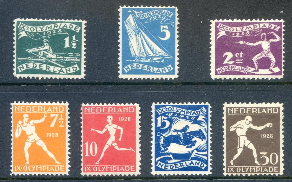 Nvph 212-219 ongebruikt (214 mist), Postzegels en Munten, Ophalen of Verzenden, Postfris