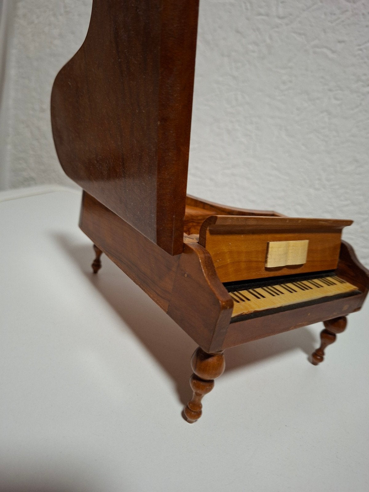Miniatuur Vleugel piano Muziekdoosje Hout, Ophalen of Verzenden, Gebruikt, Bruin, Vleugel