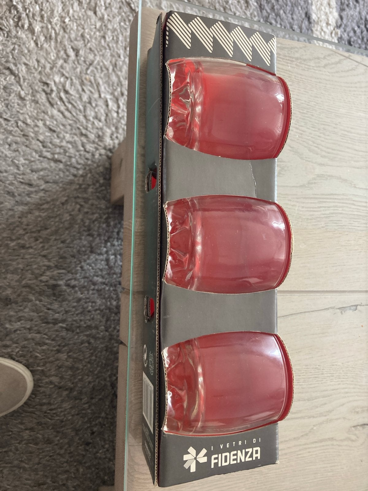 Set van 3 Fidenza Galassia wijnglazen - Nieuw in doos, Ophalen, Nieuw, Meerkleurig, Overige merken