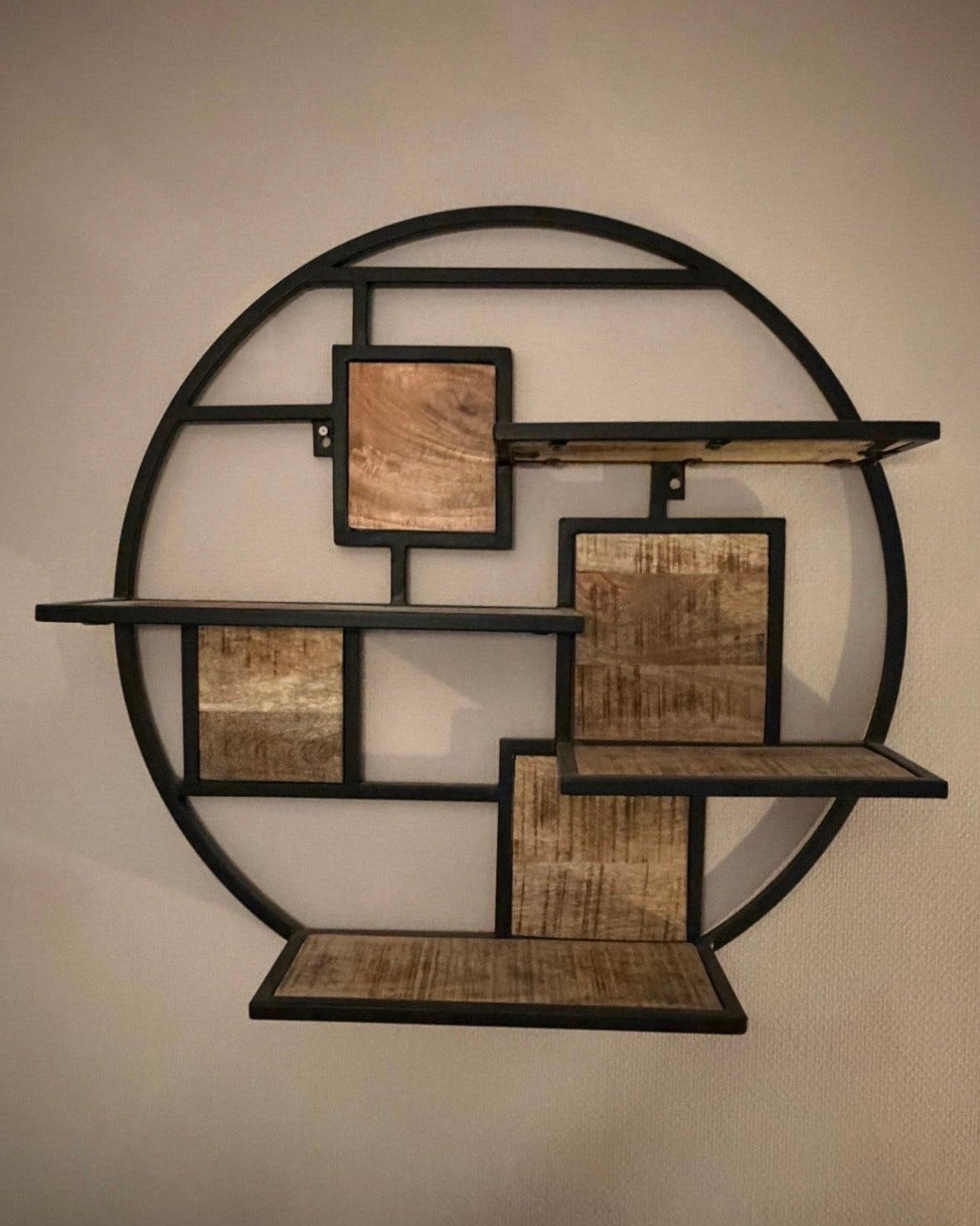 Rond wandrek met houten planken - 80 cm, Ophalen of Verzenden, Zo goed als nieuw