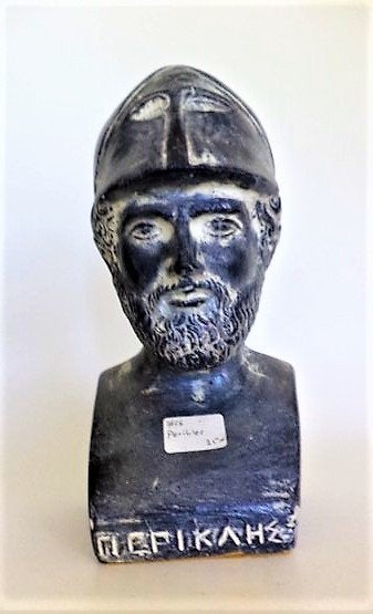 Mooi vintage borstbeeldje Perikles. Griekse Oudheid (7656), Ophalen, Zo goed als nieuw, Mens