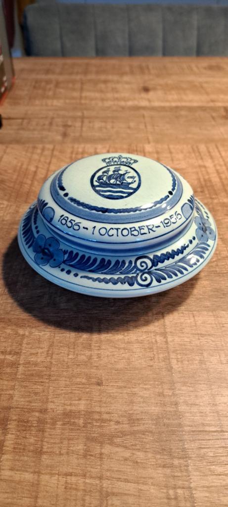 Delfts Blauw KNSM Herdenkingspotje 1856-1956, Antiek en Kunst, Ophalen of Verzenden