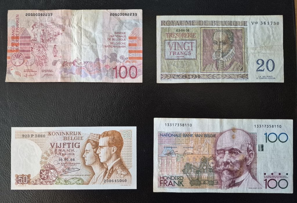 Set Belgische Frank biljetten - Diverse waarden, Postzegels en Munten, Verzenden, België, Setje