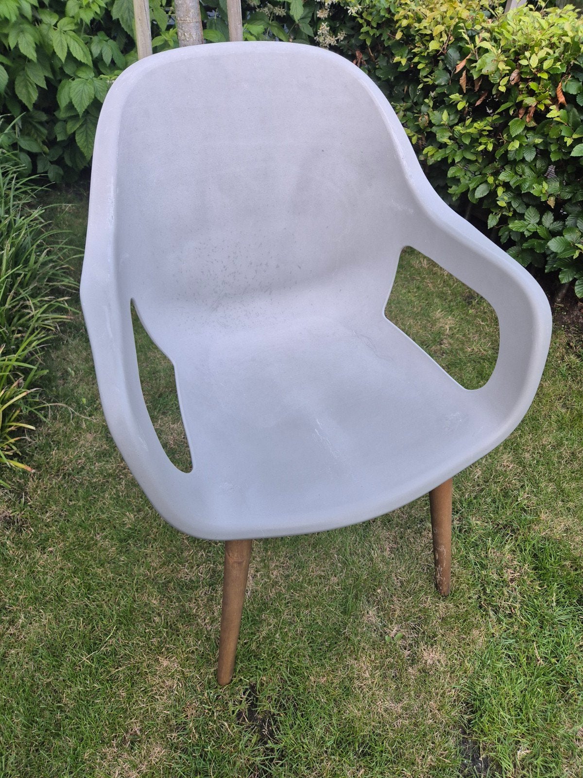 8x kuipstoeltje olijfgroen-grijs | prijs per stuk, Tuin en Terras, Ophalen, Gebruikt, Kunststof, Stapelbaar