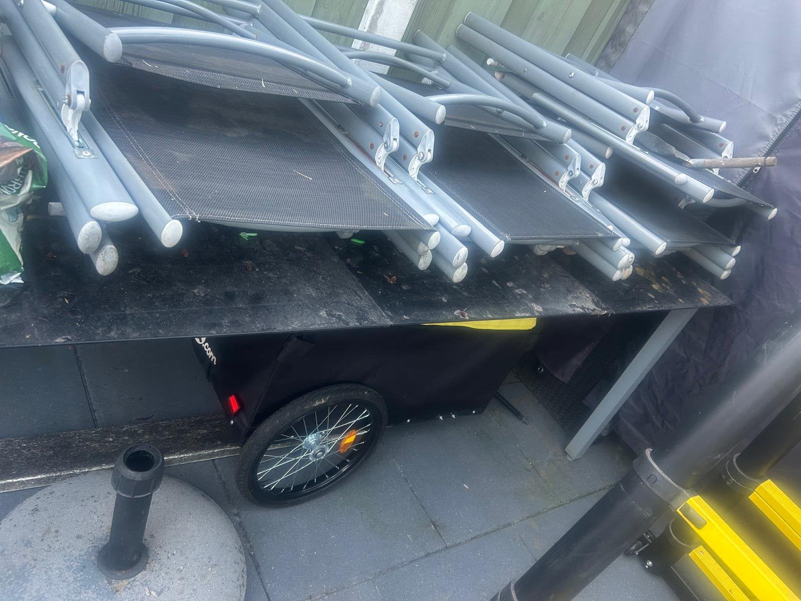 Tuin tafel met 7 stoelen, Tuin en Terras, Tuinmeubel-accessoires, Ophalen, Zo goed als nieuw