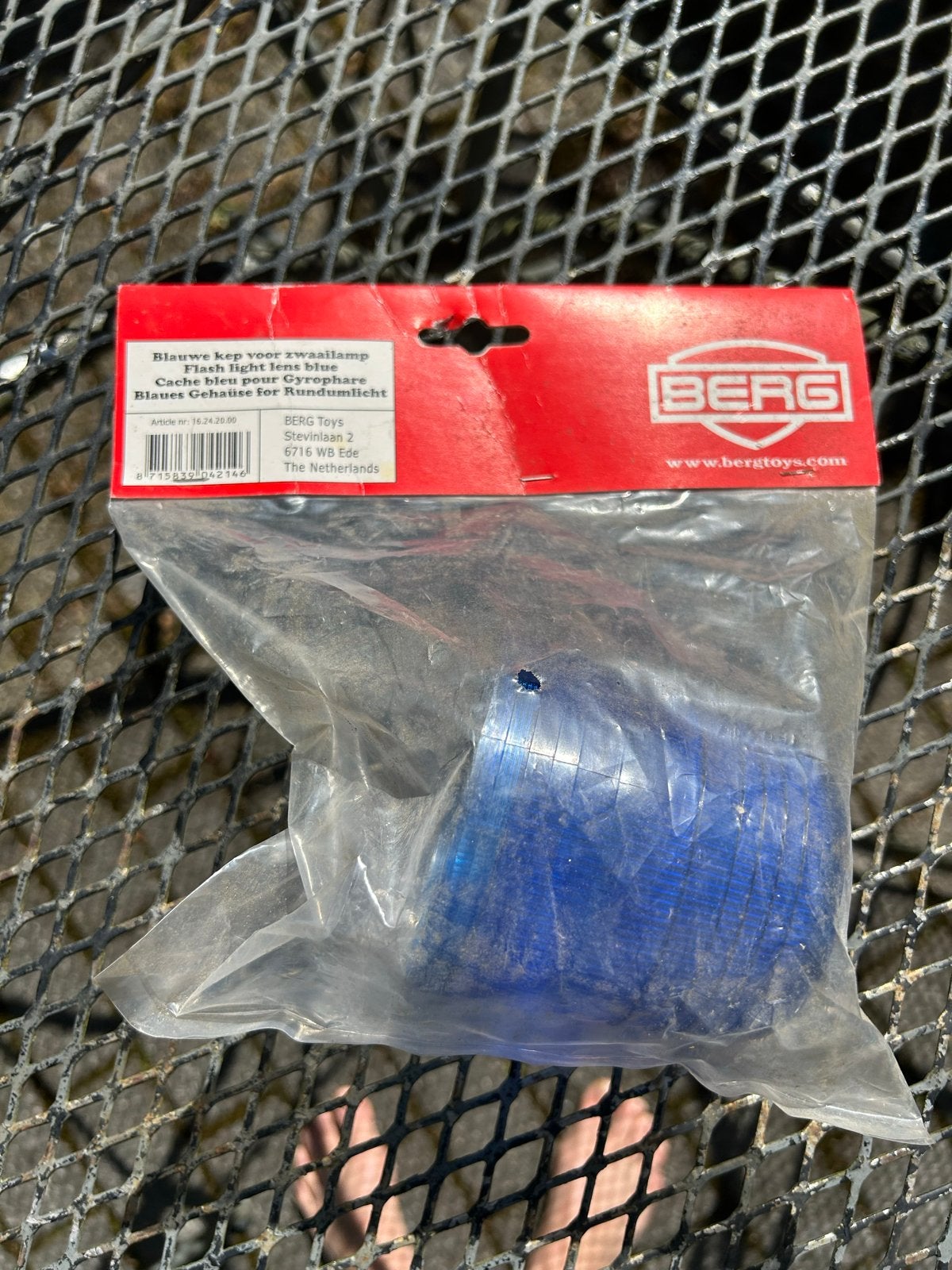 BERG Toys Blauwe Kap voor Skelter Zwaailamp (16.24.20.00), Ophalen of Verzenden, Nieuw, Berg