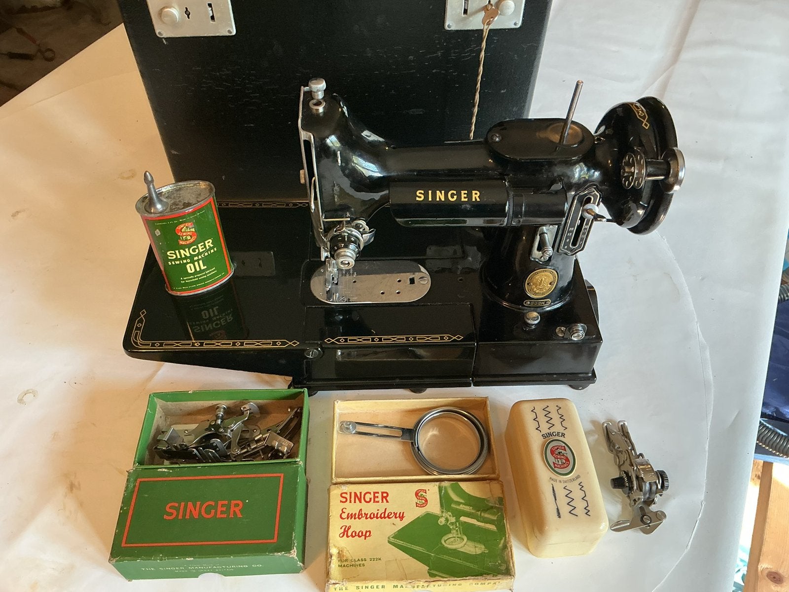 Singer 222 K featherweigt, Ophalen of Verzenden