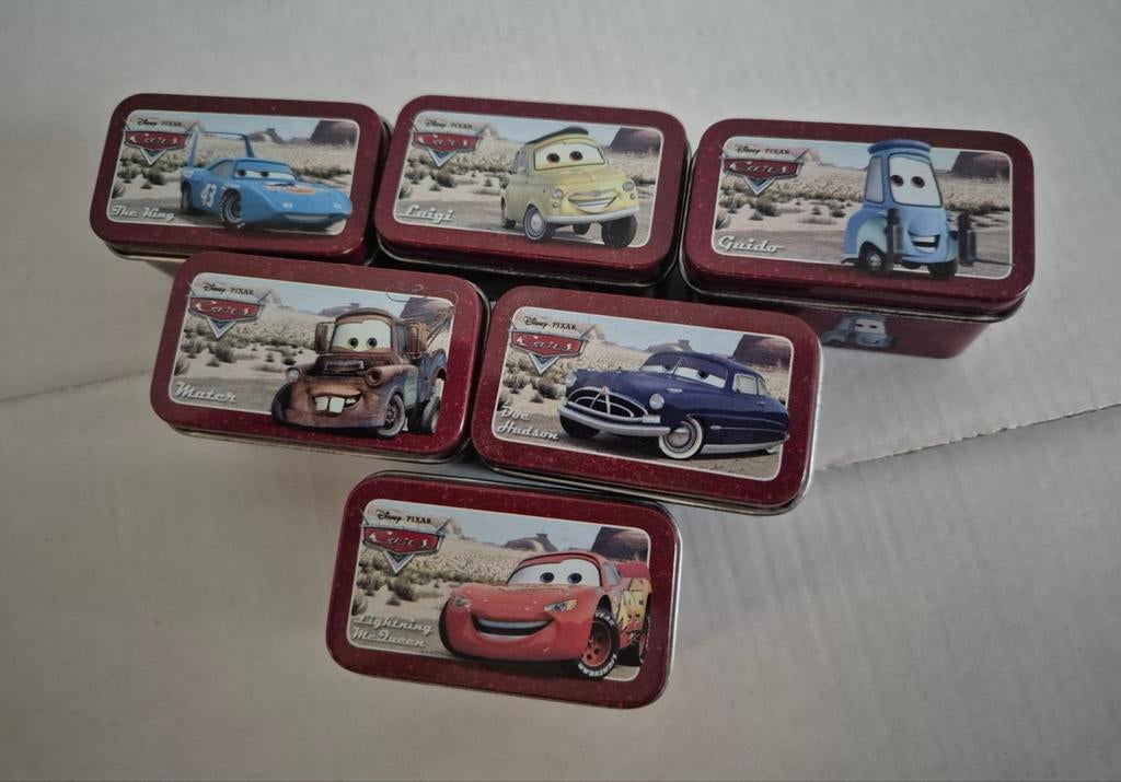 6 Cars verzamelblikjes met sleutelhanger (NIEUW), Ophalen of Verzenden, Overige figuren, Nieuw, Overige typen