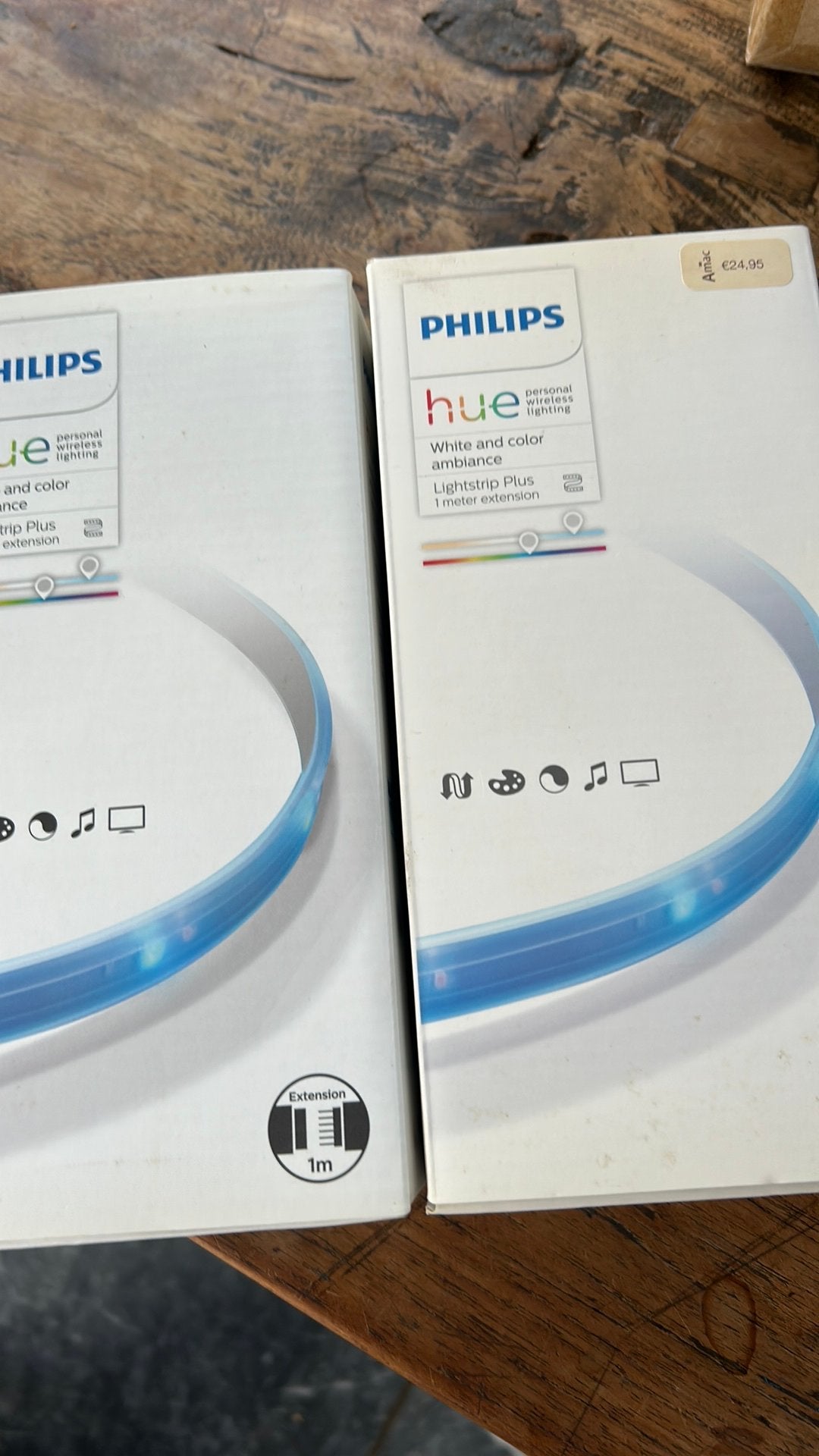 2x Philips Hue Lightstrip Plus uitbreiding 1 meter – nieuw, Huis en Inrichting, Ophalen of Verzenden, Zo goed als nieuw