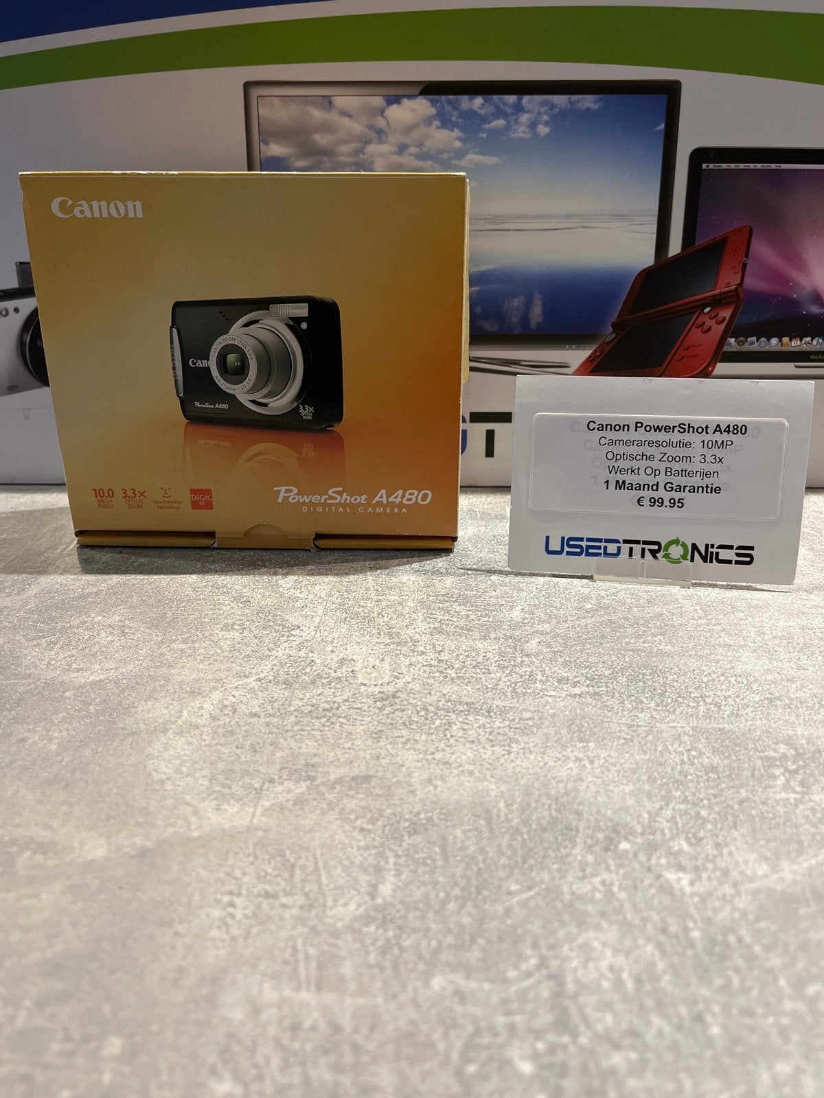 Canon PowerShot A480 Compact Camera - 10MP, 3.3x Zoom, Gebruikt, Canon, Compact, Ophalen of Verzenden