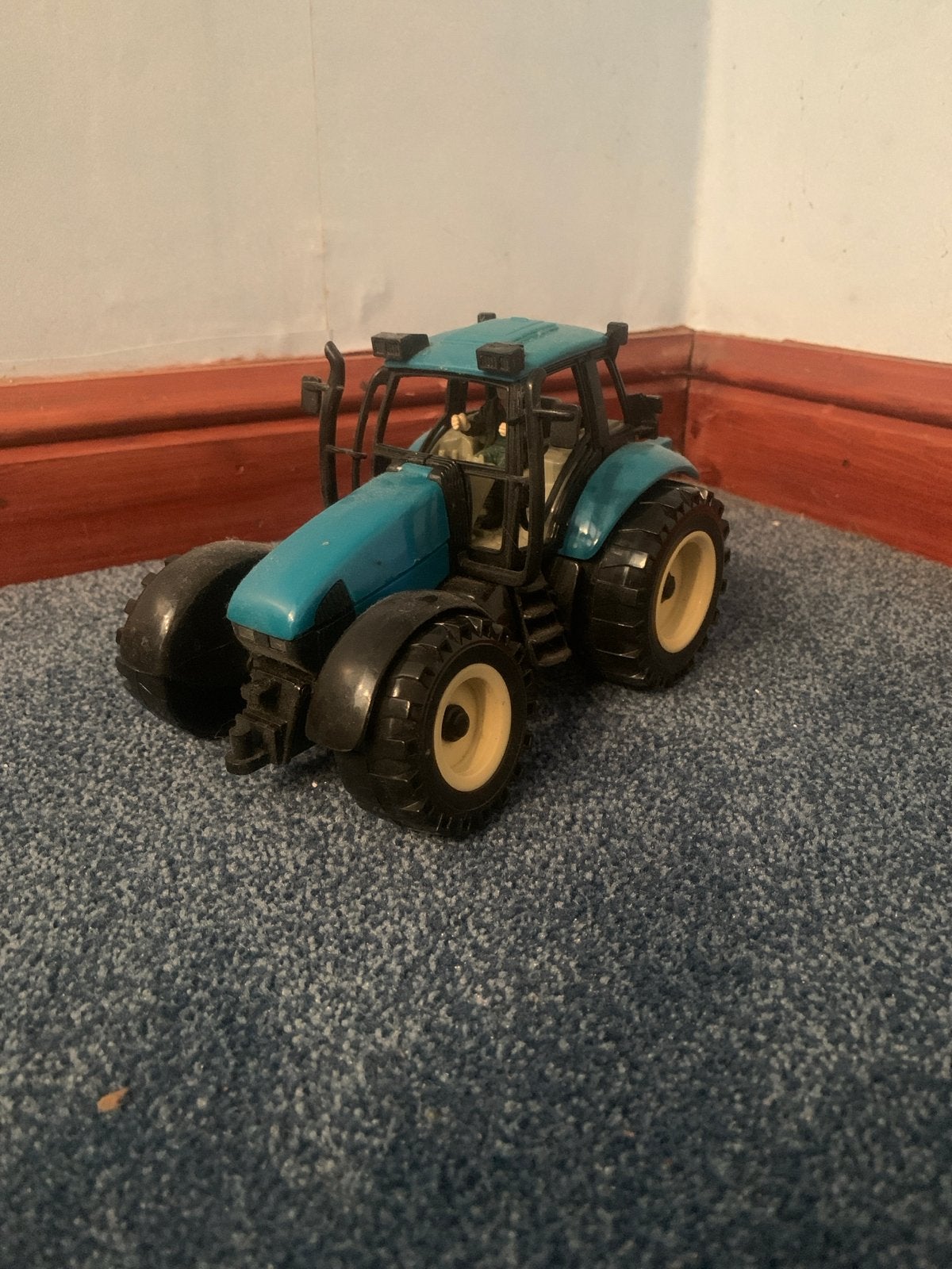 Speelgoedtractor - Blauw met gele wielen Bruder, Ophalen, Gebruikt