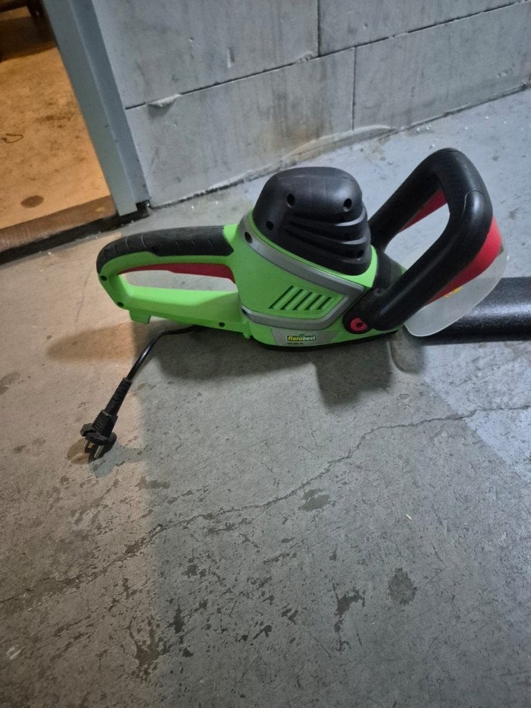 Florabest elektrische heggenschaar, Ophalen of Verzenden, Gebruikt, 1200 watt of meer, 30 tot 70 mm