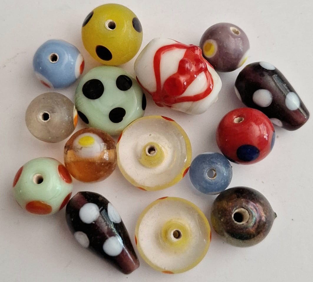 Lampwork glaskralen mix 1-2 cm 9, Verzenden, Nieuw, Kraal