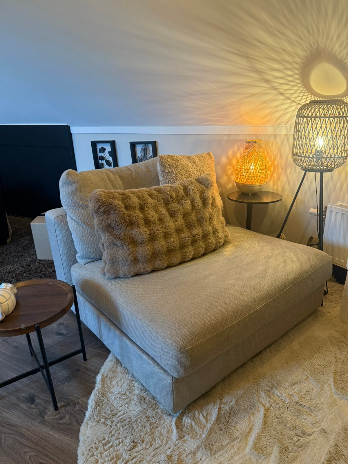 Bankje / chaise longue 115x110 cm, Huis en Inrichting, Banken | Sofa's en Chaises Longues, Ophalen, Zo goed als nieuw, Eenpersoons