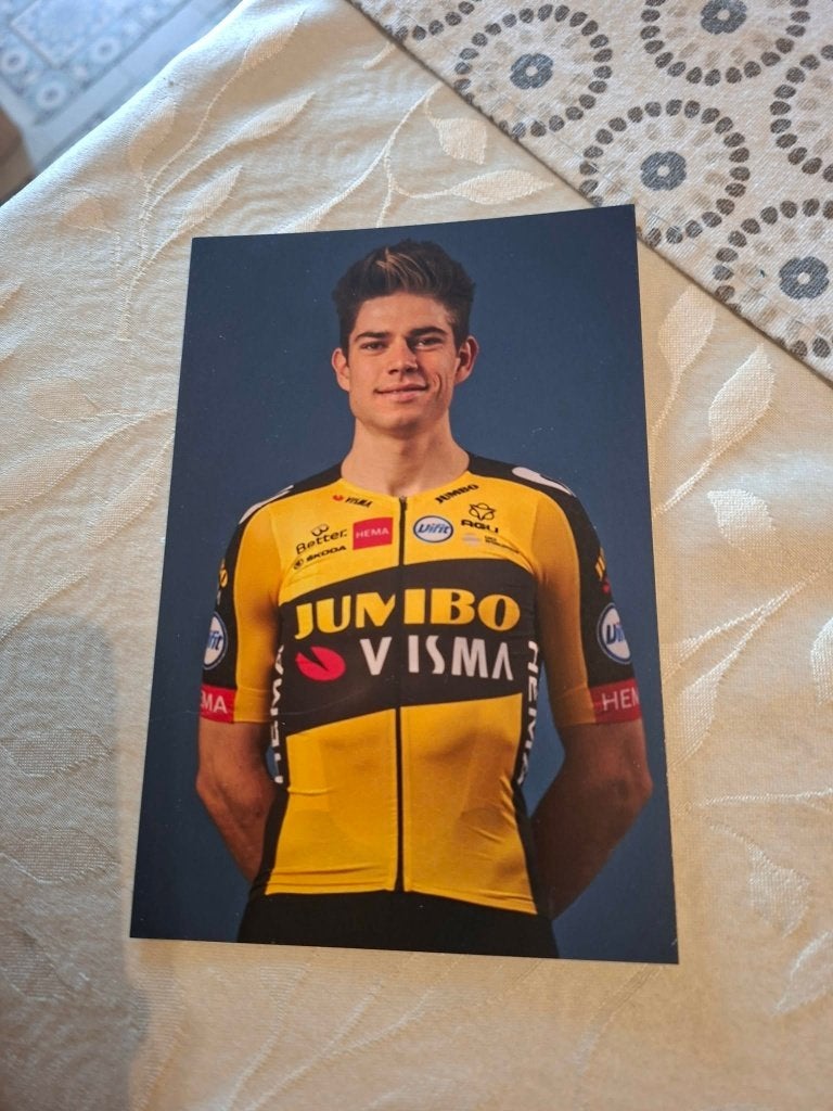 Foto (Repro) Wout Van Aert / Jumbo-Visma, Verzenden, Zo goed als nieuw, Overige sporten, Poster, Plaatje of Sticker