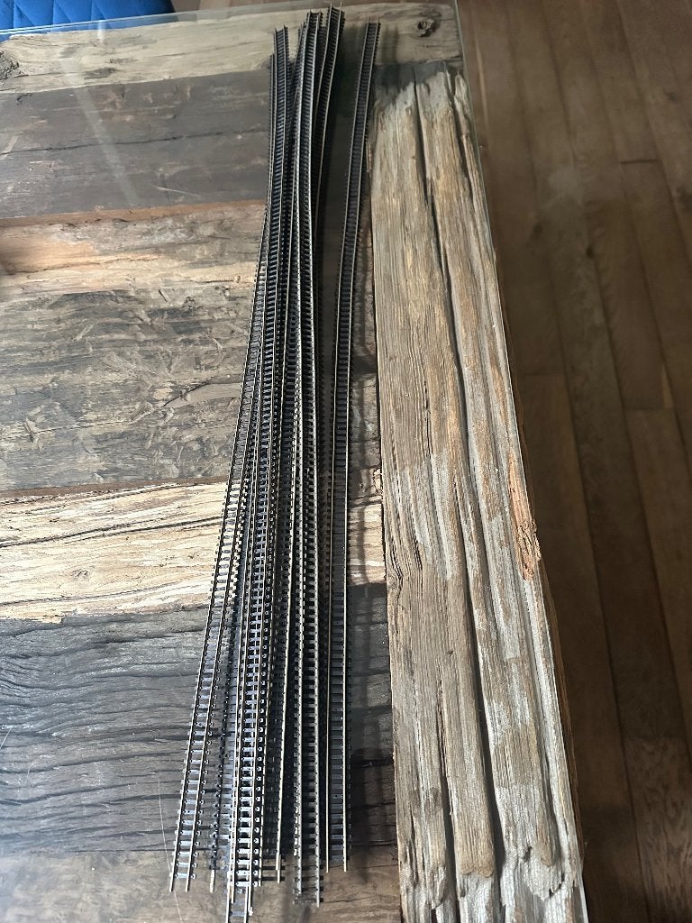 Minitrix rail 70 cm recht, Gebruikt, Gelijkstroom, Trix, Rails