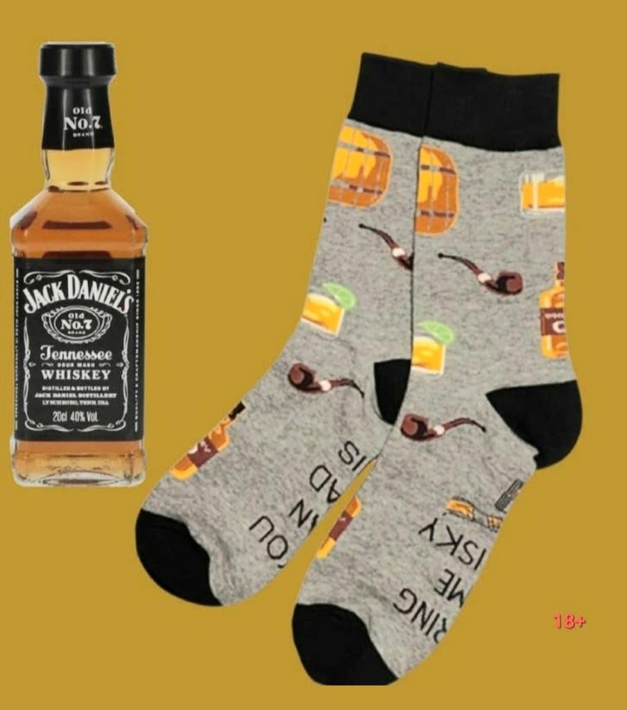 WHISKEY SOKKEN  + KLEIN FLESJE JACK DANIEL'S, Kleding | Heren, Ophalen of Verzenden, Nieuw, Overige kleuren